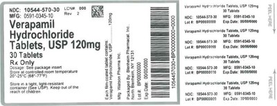 Label (Label Verapamil HCl Tabs 120mg Bpi(10544 570 30) Watson(0591 0345 10) Rev2)